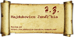 Hajdukovics Zenóbia névjegykártya